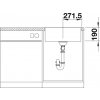 Granitový dřez Blanco SUBLINE 500 IF SteelFrame InFino antracit s excentrem 524108  + Sanitární silikon + Designové masivní dřevěné krájecí prkénko z akácie