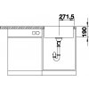 Granitový dřez Blanco SUBLINE 500 IF/A SteelFrame InFino antracit s excentrem 524111  + Sanitární silikon + Designové masivní dřevěné krájecí prkénko z akácie