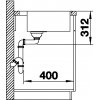 Granitový dřez Blanco SUBLINE 500 IF/A SteelFrame InFino bílá s excentrem 524112  + Sanitární silikon + Designové masivní dřevěné krájecí prkénko z akácie