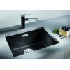 Granitový dřez Blanco SUBLINE 500 U InFino šedá skála 523433  + Sanitární silikon + Designové masivní dřevěné krájecí prkénko z akácie