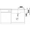 Granitový dřez Blanco SUBLINE 700 U Level kávová dřez vlevo s excentrem 518398  + Sanitární silikon + Designové masivní dřevěné krájecí prkénko z akácie