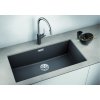 Granitový dřez Blanco SUBLINE 800 U InFino bílá 523145  + Sanitární silikon + Designové masivní dřevěné krájecí prkénko z akácie