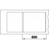 Granitový dřez Blanco ZENAR XL 6 S-F DFG InFino bílá dřez vpravo + dřevěná krájecí deska, misky a excentr 524085  + Sanitární silikon + Designové masivní dřevěné krájecí prkénko z akácie