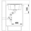 Granitový dřez Blanco ZIA 40 S antracit 516918  + Sanitární silikon + Designové masivní dřevěné krájecí prkénko z akácie