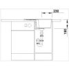 Granitový dřez Blanco ZIA 40 S bílá 516922  + Sanitární silikon + Designové masivní dřevěné krájecí prkénko z akácie