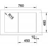Granitový dřez Blanco ZIA 45 S bílá 514726  + Sanitární silikon + Designové masivní dřevěné krájecí prkénko z akácie