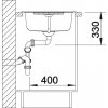 Granitový dřez Blanco ZIA 45 S bílá 514726  + Sanitární silikon + Designové masivní dřevěné krájecí prkénko z akácie