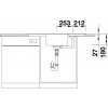 Granitový dřez Blanco ZIA 9 E bílá 514758  + Sanitární silikon + Designové masivní dřevěné krájecí prkénko z akácie