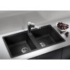 Granitový dřez Blanco ZIA 9 antracit 516686  + Sanitární silikon + Designové masivní dřevěné krájecí prkénko z akácie