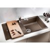 Granitový dřez Blanco ZIA XL 6 S bílá 517571  + Sanitární silikon + Designové masivní dřevěné krájecí prkénko z akácie