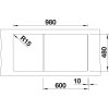 Granitový dřez Blanco ZIA XL 6 S bílá s excentrem 517561  + Sanitární silikon + Designové masivní dřevěné krájecí prkénko z akácie