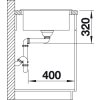 Granitový dřez Blanco ZIA XL 6 S bílá s excentrem 517561  + Sanitární silikon + Designové masivní dřevěné krájecí prkénko z akácie