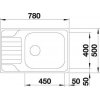 Nerezový dřez Blanco DINAS XL 6 S Compact nerez kartáčovaný