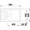 Nerezový dřez Blanco DINAS XL 6 S Compact nerez kartáčovaný
