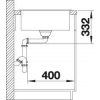 Granitový dřez Blanco ZIA 45 S Compact bílá  + Sanitární silikon + Designové masivní dřevěné krájecí prkénko z akácie