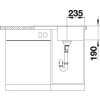 Granitový dřez Blanco ZIA 45 S Compact káva  + Sanitární silikon + Designové masivní dřevěné krájecí prkénko z akácie