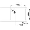 Granitový dřez Blanco ZIA 45 S Compact bílá s excentrem  + Sanitární silikon + Designové masivní dřevěné krájecí prkénko z akácie