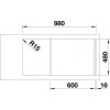 Granitový dřez Blanco FARON XL 6 S InFino antracit 524803  + Sanitární silikon + Designové masivní dřevěné krájecí prkénko z akácie