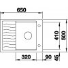 Granitový dřez Blanco ELON 45 S InFino bílá + odkapávací rošt nerez 524828  + Sanitární silikon + Designové masivní dřevěné krájecí prkénko z akácie