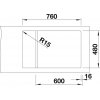 Granitový dřez Blanco ELON XL 6 S InFino antracit + odkapávací rošt nerez a excentr 524834  + Sanitární silikon + Designové masivní dřevěné krájecí prkénko z akácie