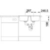 Granitový dřez Blanco LEXA 8 InFino šedá skála s excentrem 524951  + Sanitární silikon + Designové masivní dřevěné krájecí prkénko z akácie