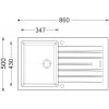 Granitový dřez Sinks PERFECTO 860 Sahara  + Čistič pro granitové dřezy SINKS