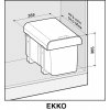 Vestavný odpadkový koš Sinks EKKO 40 1x16 + 2x8 L