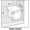 Vestavný odpadkový koš Sinks EKKO FRONT 40 2x16l