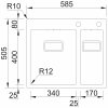 Nerezový dřez Sinks BOXER 585.1 FI 1,2mm  + Čistící pasta pro nerezové dřezy SINKS + Designové masivní dřevěné krájecí prkénko z akácie