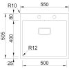 Nerezový dřez Sinks BOXER 550 FI 1,2mm  + Čistící pasta pro nerezové dřezy SINKS + Designové masivní dřevěné krájecí prkénko z akácie