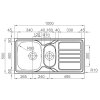 Nerezový dřez Sinks OKIO 1000.1 V 0,6mm matný  + Čistící pasta pro nerezové dřezy SINKS