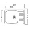 Nerezový dřez Sinks GRAND 652 V 0,8mm leštěný  + Čistící pasta pro nerezové dřezy SINKS