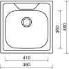 Nerezový dřez Sinks CLASSIC 480 V 0,8mm leštěný  + Čistící pasta pro nerezové dřezy SINKS