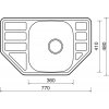 Nerezový dřez Sinks CORNO 770 V 0,6mm matný  + Čistící pasta pro nerezové dřezy SINKS