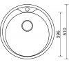 Nerezový dřez Sinks ROUND 510 V 0,6mm matný  + Čistící pasta pro nerezové dřezy SINKS