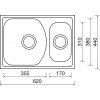 Nerezový dřez Sinks TWIN 620.1 V 0,6mm matný  + Čistící pasta pro nerezové dřezy SINKS