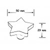 drevena nabytkova knopka hvezdicka zluta detail technicky