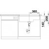 Blanco SUBLINE 700 U Level InFino Silgranit černá dřez vlevo a nerez košem