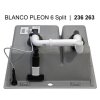 Blanco PLEON 6 Split InFino Silgranit černá s excentrem