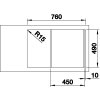 Blanco AXIA III 45 S InFino silgranit černá dřez vpravo s excentrem přísluš. dřevo