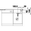 Blanco AXIA III 5 S InFino silgranit černá dřez vpravo s excentrem přísluš. sklo