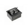 Výklopná zásuvka BOX MINI 1x 230V a USB nabíječka A+C - černá