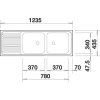 Blanco TOP EZS 12 x 4-2 Nerez přírodní lesk oboustranné provedení+137034