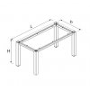 stolova podnoz in-out b5 imitace nerez technicky detail 2