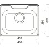 Sinks BAR 460 V 0,6mm matný
