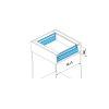 zasuvka a box s relingem, vyska 135 mm barva antracitova technicky obrazek