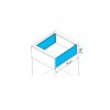 zasuvka h box s bocnici vyska 167 mm barva antracitova technicky obrazek