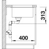 Blanco SUBLINE 400 U Silgranit aluminium  s táhlem