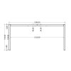 Stolova podnoz tally flexi technicky nakres
