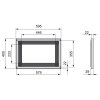 Vestavný rám pro mikrovlnnou troubu 600 mm – Nikl satén, plast detail 1